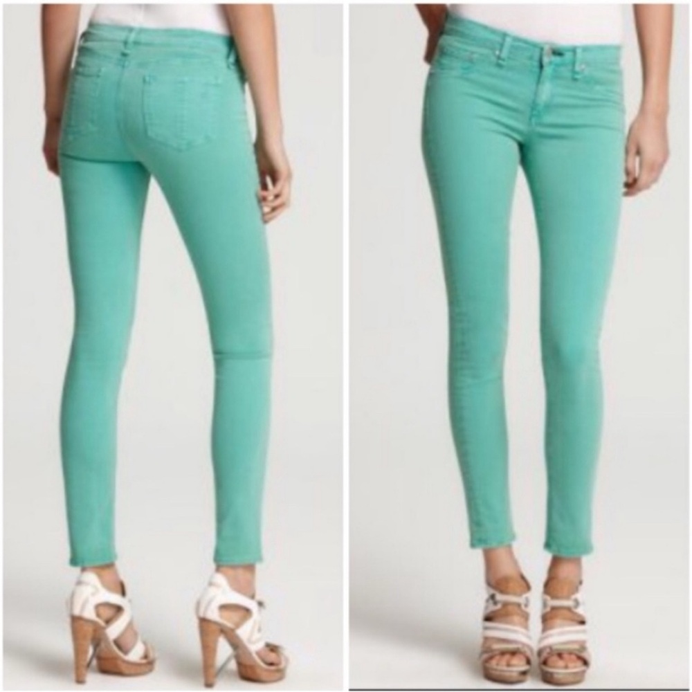 NWOT Rag & Bone Turquoise Skinny Jeans 27